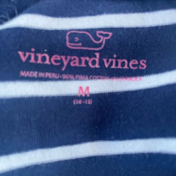 Vineyard Vines Girls Leggings Navy / White Striped Size M 10-12 - Picture 5 of 5